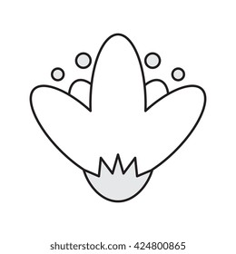 Flower vector icon, logo, template, pictogram. Modern emblem for shop, market, internet, decoration, design. Trendy simple style floral nature symbol
