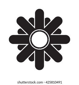 Flower vector icon, logo, template, pictogram. Modern emblem for shop, market, internet, decoration, design. Trendy simple style floral nature symbol