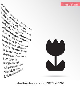 Flower Vector icon . Lorem Ipsum Illustration design