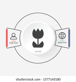 Flower Vector icon . Lorem Ipsum Illustration design