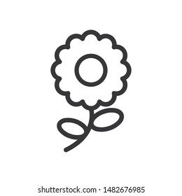Flower vector icon in modern design style for web site and mobile app