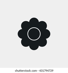 Flower vector icon in modern flat style