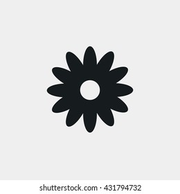 Flower vector icon in modern flat style. EPS10