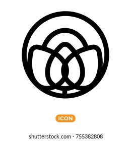 Flower vector icon. Nature Symbol