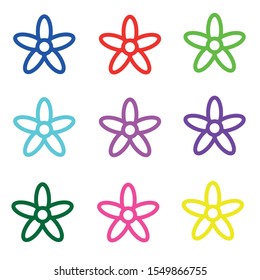 Flower vector icon on eps 10 with a white background