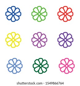 Flower vector icon on eps 10 with a white background