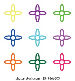 Flower vector icon on eps 10 with a white background