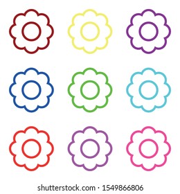 Flower vector icon on eps 10 with a white background
