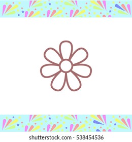Flower vector icon on white background. Isolated illustration. Business picture.