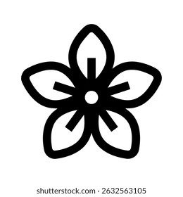 Icono de Vector de flores sobre fondo blanco
