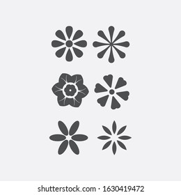 Flower vector icon set, plant sign, sun flower, rose, flora, nature, vector illustration.