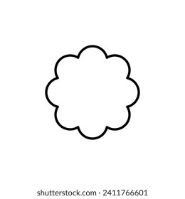 Flower Vector Icon for Shops and Stores. Suitable for books, stores, shops. Editable stroke in minimalistic outline style. Symbol for design 