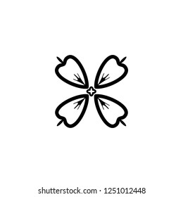flower vector icon. flower sign on white background. flower icon for web and app