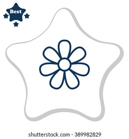 Flower vector icon. Spring. Summer. Nature.