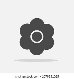 Flower vector icon sunflower