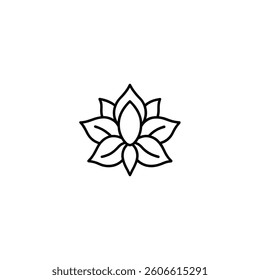 Flower vector icon with white background