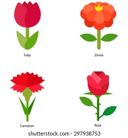 Flower vector icons