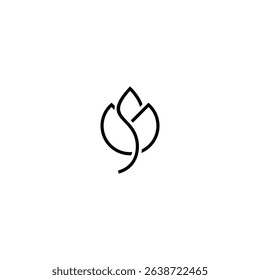 flower vector illusion design logo