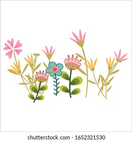 Flower vector illustration, flower art vector design
