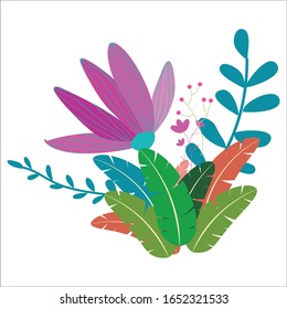 Flower vector illustration, flower art vector design