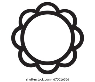 Flower Vector Illustration. Badge Icon
