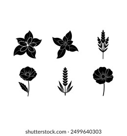 Flower Vector Illustration - Cartoon Clipart and Line Art Design