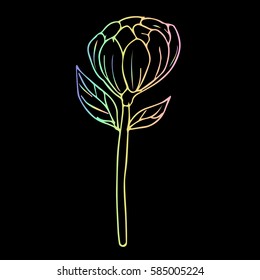 Flower vector illustration. Cloth design, wallpaper, wrapping, textiles, paper, cards, invitations, holiday