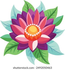 Diseño de Ilustración vectorial de flores aislado