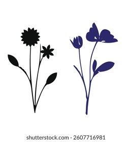 flower vector illustration design set