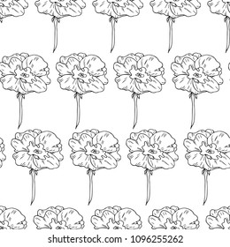 Flower vector illustration. Doodle style. Design, print, logo, decor, textile, paper.