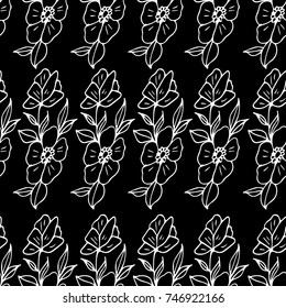 Flower vector illustration. Doodle style. Design, print, logo, decor, textile, paper.