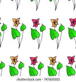 Flower vector illustration. Doodle style. Design, print, logo, decor, textile, paper.