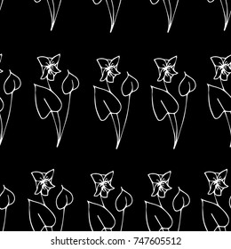 Flower vector illustration. Doodle style. Design, print, logo, decor, textile, paper.