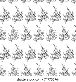 Flower vector illustration. Doodle style. Design, print, logo, decor, textile, paper.