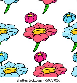 Flower vector illustration. Doodle style. Design, print, logo, decor, textile, paper.