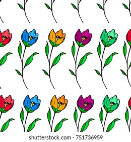Flower vector illustration. Doodle style. Design, print, logo, decor, textile, paper.