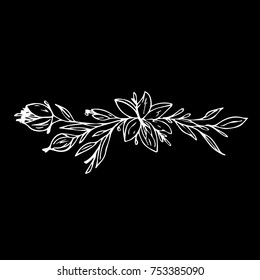 Flower vector illustration. Doodle style. Design, print, logo, decor, textile, paper.