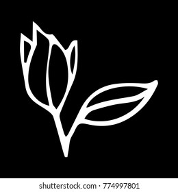 Flower vector illustration. Doodle style. Design, print, decor, textile, paper