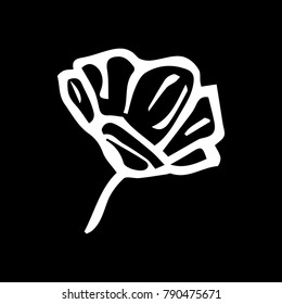 Flower vector illustration. Doodle style. Design, print, decor, textile, paper