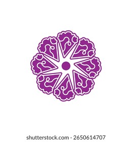 Flower vector illustration featuring pink blossoms template design