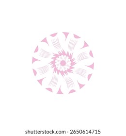 Flower vector illustration featuring pink blossoms template design