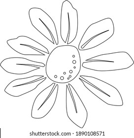 flower vector illustration, great for making children's coloring books