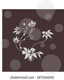 idea de un vector de flores con varios tallos