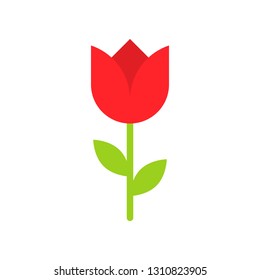 Flower vector illustration, Isolated flat design icon