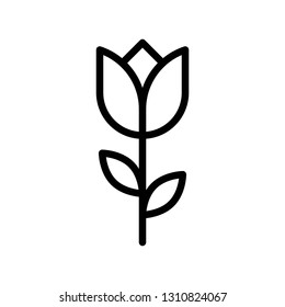 Flower vector illustration, Isolated line design icon