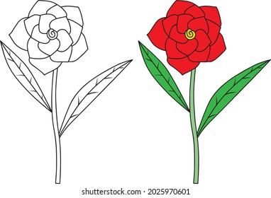 flower vector illustration isolated on white background
