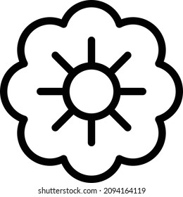 flower vector illustration isolated on a transparent background. stroke vector icons for concept or web graphics.