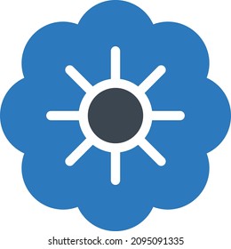 ilustración vectorial de flores aislada en un fondo transparente. iconos vectoriales de glifo para el concepto o gráficos web.