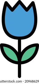 ilustración vectorial de flores aislada en un fondo transparente. iconos vectoriales de trazo para el concepto o gráficos web.
