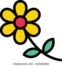 ilustración vectorial de flores aislada en un fondo transparente. iconos vectoriales de trazo para el concepto o gráficos web.